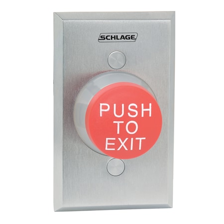 Schlage Electronics 620 Series, Single Gang Mount Delayed Action Pushbutton, Satin Chrome 621RD EX DA SF-626